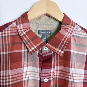 NWOT Van Heusen Men’s Plaid Long‎ Sleeve Button Up Shirt Size Large 16-16 1/2”